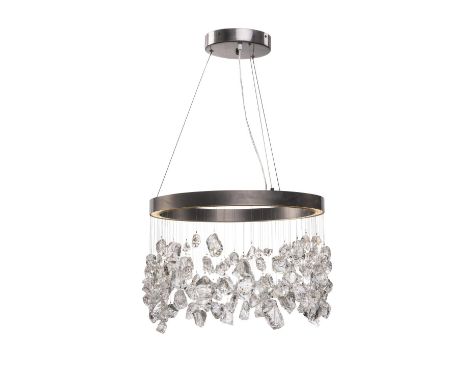 A MONARCH PENDANT LIGHT - NATURAL   51cm x 51cm x 31cm    (rrp £1300)