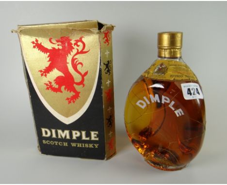A boxed vintage bottle of Dimple Old Blended scotch whisky by John Haig Condition reports provided on request by email  for t