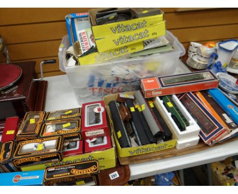 A parcel of model railway items including boxed Mainline stock, Lima boxed items ETC Condition reports provided on request by
