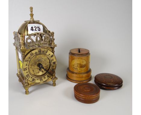 A Smith's Clocks reproduction lantern clock Condition reports provided on request by email  for this auction otherwise items 