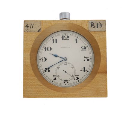 Taschenuhr/Chronometer: hochfeines Longines/Nivarox Beobachtungschronometer No.411 mit Chronometer-Zertifikat Neuchatel 1968: