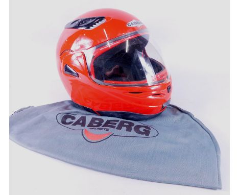 A Caberg motorcycle helmet, in outer pouch, 29cm wide