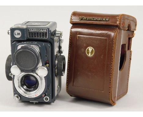 A Yashica 44LM 1960s camera, in original case