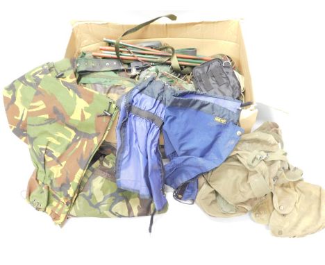 A collection of army related clothing etc.