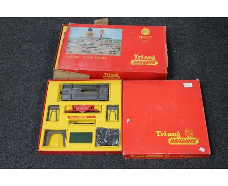 A Tri-ang Railways RAX train set and a boxed Tri-ang Railways Rovex scale model set 