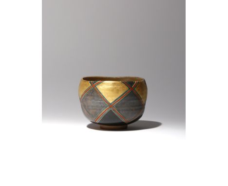 A RARE JAPANESE TEA BOWL FOR THE TEA CEREMONY, CHAWAN EDO PERIOD, 17TH CENTURY The tall U-shaped body of irregular shape with