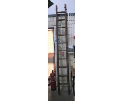 A 2 piece wooden ladder