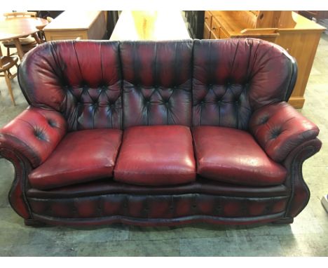 Chesterfield style three seater settee