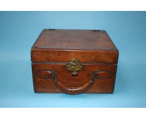 A leather motor car travel case, by S.F. Bowser, Fort Wayne, Indiana, USA