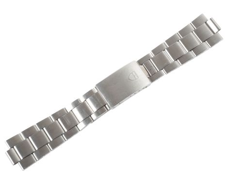TUDOR: A STAINLESS STEEL BRACELETstamped to the clasp 'Tudor Watch Co. Ltd, Geneva, Switzerland', 15cm long