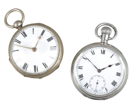 J. FOSTER, SITTINGBOURNE: A SILVER PAIR-CASED POCKET WATCHwith key wind movement, the white enamel dial with black Roman nume