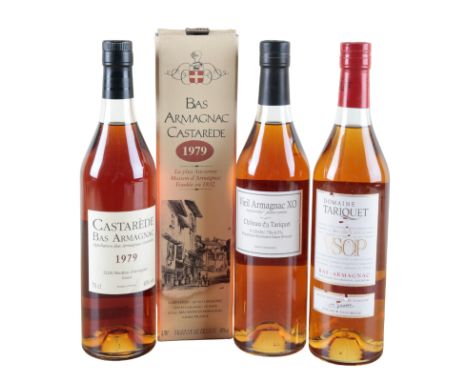 CASTAREDE BAS ARMAGNAC 1979bottled 2003, one 70cl bottle, boxed, together with Chateau du Tariquet Vieil Armagnac XO, one 70c