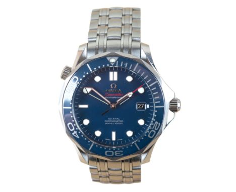 OMEGA SEAMASTER PROFESSIONAL 300M: A STAINLESS STEEL BRACELET WATCHwith automatic co-axial movement, the dark blue dial with 