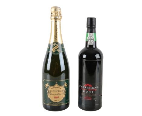 DE VENOGE ELDRIDGE POPE 'THE CHAIRMAN'S' VINTAGE CHAMPAGNE 1995one 75cl bottle, together with a Fletchers Fine Ruby Port, one