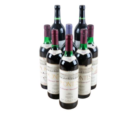 MONTES CURICO CABERNET SAUVIGNON 1987three 75cl bottles, two 75cl bottles from the 1988 vintage and three bottles of Australi