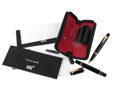 A MONT BLANC BOHEME TWO PEN SETcomprising fountain pen MB3665 and ball pen MB5055, serial nos. MY1054978 and BZ1050473 respec