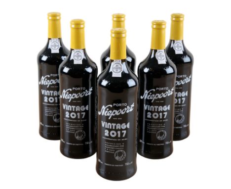 NIEPOORT VINTAGE PORT 2017six 75cl bottles, owc; Croft Vintage Port 2003, one 75cl bottle, together with an empty Dow's six b