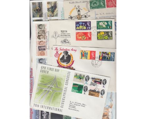 STAMPS FIRST DAY COVERS : 1957 to 1995  small batch of illustrated FDCs incl 1957 Jamboree, 1964 Botanical, 1964 Geographical