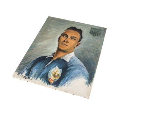 Louis Delancray active S W France 1940s,  Portrait of Michel Sorondo, oil on canvas, signed and dated bottom left, 46cm x 56c