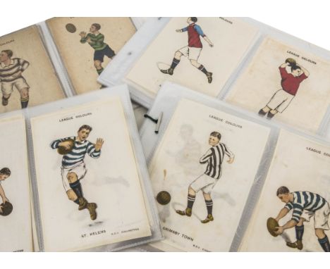 Godfrey Phillips Silk Football Colours, P81 minus Fulham, including three colour variations and 1 caption variation (Tottenha