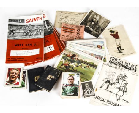 Football, approximately thirty programmes mainly Southampton 1960s, with some from Oxford University pre-World War One, with 