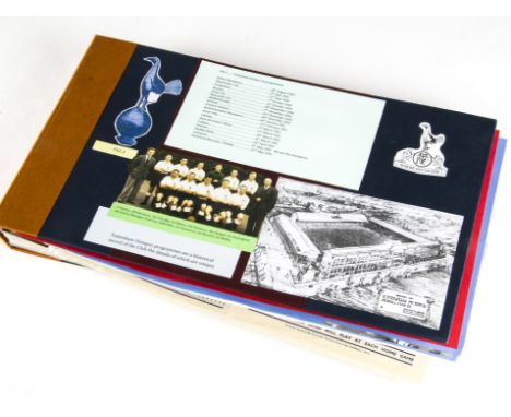 Tottenham Hotspur Programmes, a second very well presented folder containing information about the years 1950/51 and correspo