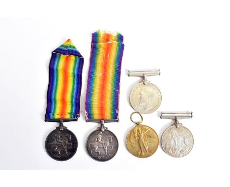 A World War One Army Veterinary Corps duo, awarded to Private W. E. Perkins (9142), together with a World War One Royal Artil