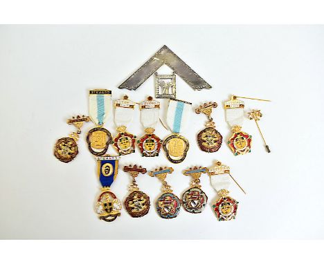 A selection of gilt metal and enamel jewels, all for Stewards, including Royal Masonic Institution for Boys 1946 x2, 1964, Ro