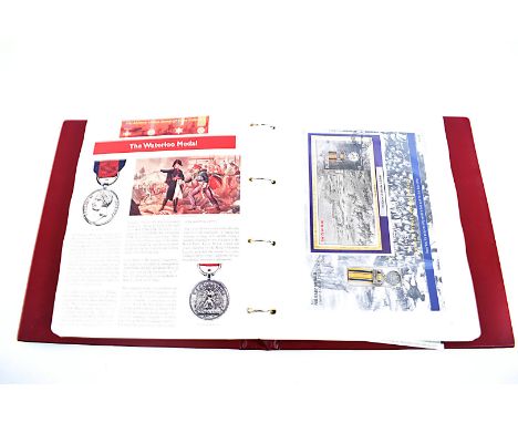 The Military Medals Stamp and Cover collection by Westminster, containing 9 covers with replica miniature medals and 3 covers