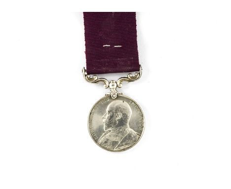 An Edward VII Army Long Service and Good Conduct Medal, having bareheaded bust in Field Marshal's Uniform, awarded to Drummer