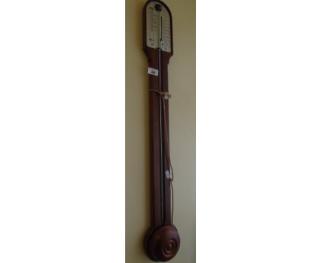 A 20th Century Mahogany Cased Stick Barometer by Short & Mason.