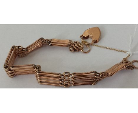 An Antique Gold Gate Bracelet.