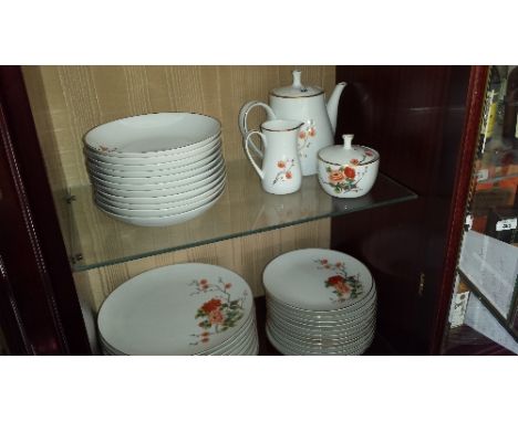 A Large Noritake Peony Garden Pattern Dinner Service.