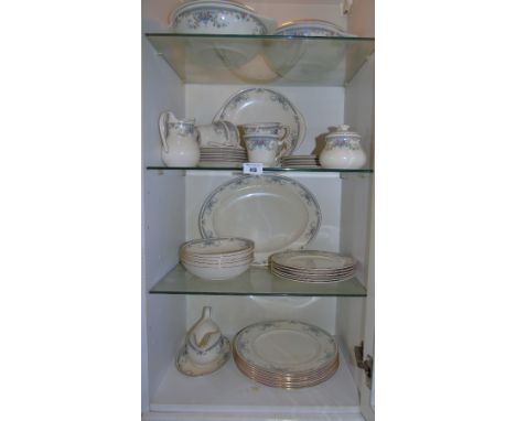 A Royal Doulton 'Romance Collection' Dinner Service for Six, complete with tureens, gravy boat, serving plate, dinner, starte