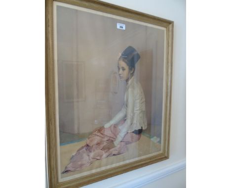 A Coloured Print after Sir Gerald Kelly. Saw Ohn Nyun. Published by Frost and Reed 1960. 61 x 48cm.