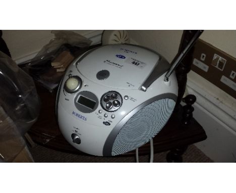 A Roberts 'Swallow 2' MP3/CD Player with Radio, together with assorted CD's and DVD's and other items.