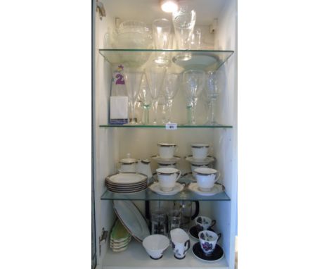 A Noritake Ellington Pattern Tea Set for Six, 21 Pieces, along with another Marlborough tea set (one cup missing), four corn 