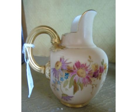 A Royal Worcester Blushware Jug, shape 1094, date code for 1908. 11cm. 