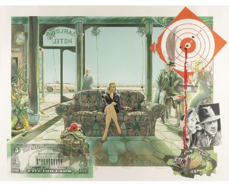 DANIEL AUTHOUART1943 Lillebonne - lebt und arbeitet in Rouen'THRILLER' (1990) Farblithografie auf Velin. SM 63,5 x 81,5 cm, D