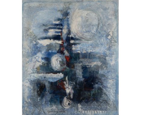 PETER BEDNORZ1960'Zeitpunkt' (1995) Original Collage. SM 53 x 63 cm (R. 95 x 84 cm). Signiert und datiert unten links. Verso: