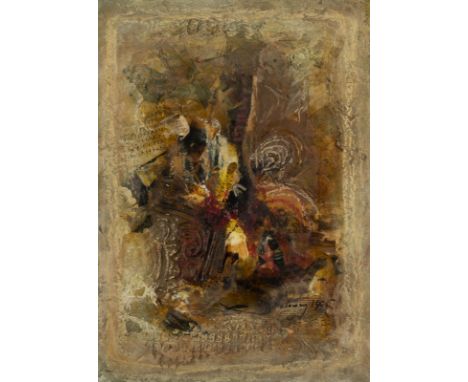 PETER BEDNORZ1960Ohne Titel (1995) Original Collage. ca. 38 x 27 cm (R. 68 x 56 cm). Signiert und datiert unten rechts. Hinte