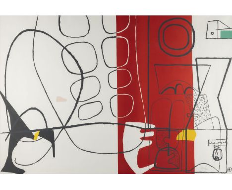 LE CORBUSIER1887 La Chaux-de-Fonds, Schweiz - 1965 Roquebrune-Cap-Martin, Frankreich'LA CHUTE DE BARCELONE' (1960) Farblithog