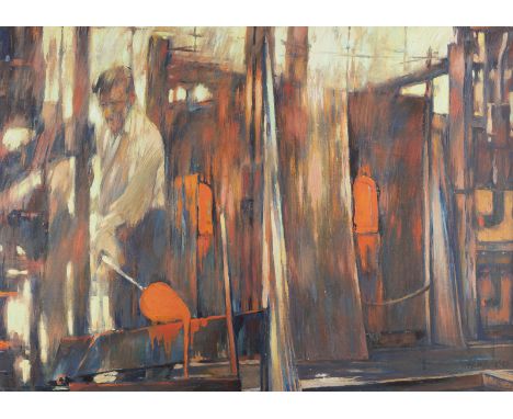 HANNA DABKOWSKA-SKRIABIN1932 Warschau - 2013 Józefów'GLASHÜTTE FALENICA' ('HUTA SZKLA W FALENICY') (1987) Öl auf Leinwand. 65