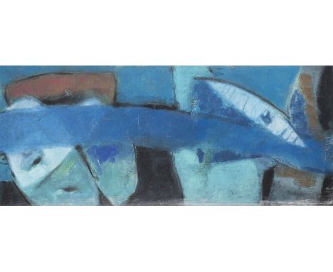 BERNHARD ZIMMER1957 Stuttgart -  lebt und arbeitet in KölnOHNE TITEL (1992) Mischtechnik auf Leinwand. 60 x 140 cm (R. 66 x 1