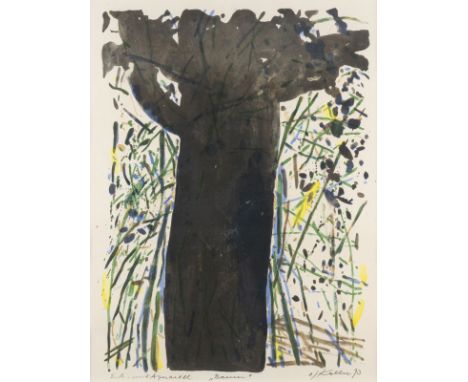 OSKAR KOLLER1925 Erlangen - 2004 FürthPAAR LITHOGRAFIEN ('BAUM' / 'OLIVENBAUM') (1993) Farblithografien auf. SM 40,5 x 31,5 c