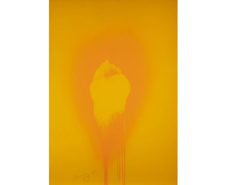 OTTO PIENE1928 Laasphe - 2014 Berlin'ORANGE YELLOW FIRST' (1972) Farbserigrafie auf Schoeller. 98,5 x 68,5 cm (R. 100 x 70 cm