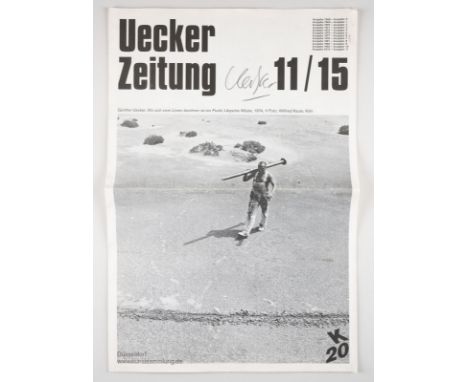 GUENTHER UECKER1930 Wendorf, Mecklenburg - lebt und arbeitet in DüsseldorfSIGNIERTE 'UECKER ZEITUNG, AUSGABE 11/15' (2015) Pu