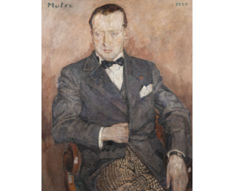 MELA MUTER('eigentlich Maria Melania Mutermilch')1886 Waschau, Polen - 1967 ParisPORTRAIT EINES MANNES (1926) Öl auf Leinwand