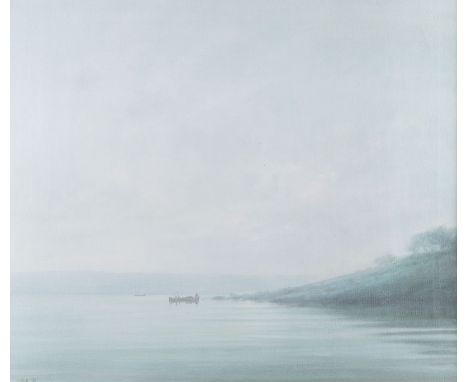 IZVOR OREB1946 Vela Luka/Koratien'JUTARNJI MIR - RUHE AM MORGEN' (1987) Öl auf Leinwand. 55,5 bx 65,5 cm (R. 65 x 75 cm). Unt
