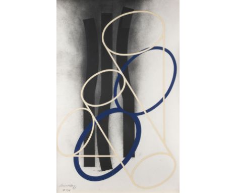 NIGEL HALL1943 Bristol'ZEICHNUNG NR. #598' (1987) Kohle und Gouache auf Papier. SM 99,5 x 70 cm (R. 104,5 x 75 cm). Unten lin